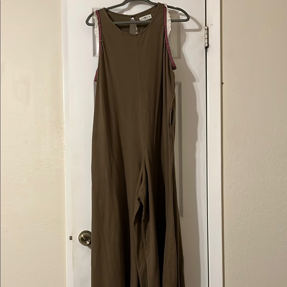 Brown Sleeveless Jumpsuit